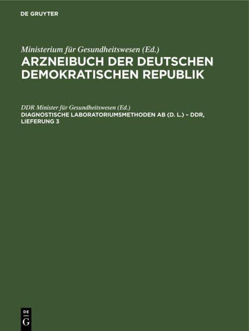 Diagnostische Laboratoriumsmethoden AB (D. L.) – DDR, Lieferung 3