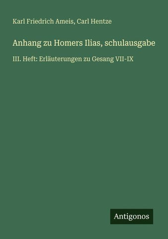 Anhang zu Homers Ilias, schulausgabe