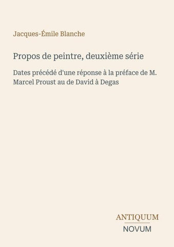 Propos de peintre, deuxième série