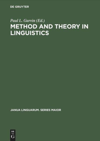 Method and Theory in Linguistics