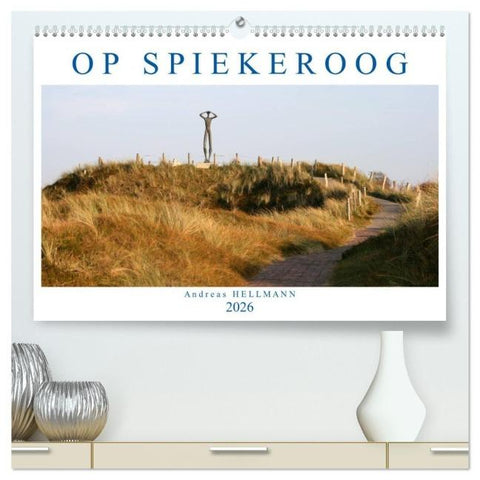 OP SPIEKEROOG (hochwertiger Premium Wandkalender 2026 DIN A2 quer), Kunstdruck in Hochglanz