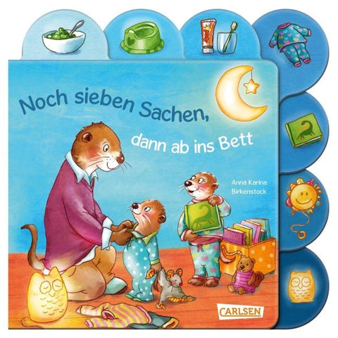Noch sieben Sachen, dann ab ins Bett