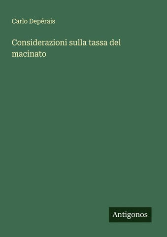 Considerazioni sulla tassa del macinato