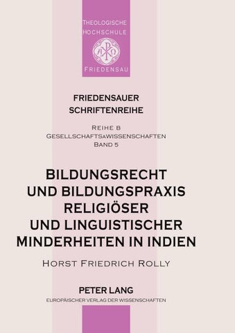 Bildungsrecht und Bildungspraxis religiöser und linguistischer Minderheiten in Indien