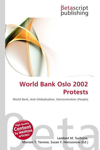 World Bank Oslo 2002 Protests