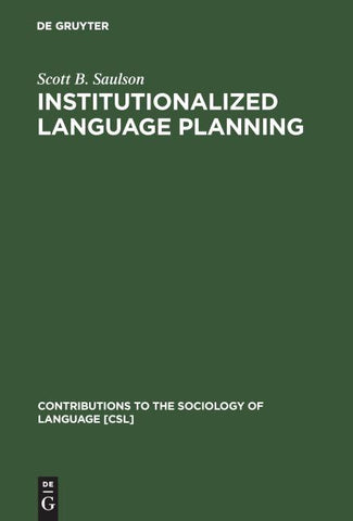Institutionalized Language Planning