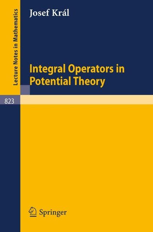 Integral Operators in Potential Theory