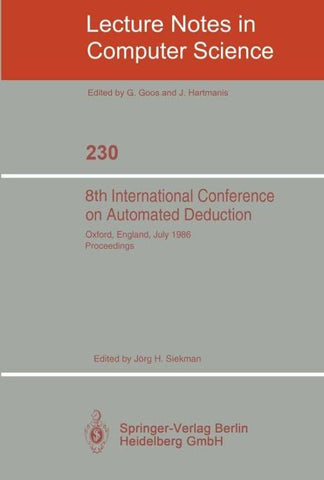 8th International Conference on Automated Deduction
