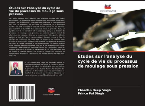 Études sur l'analyse du cycle de vie du processus de moulage sous pression