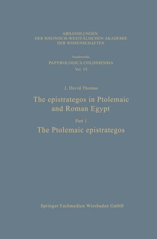The epistrategos in Ptolemaic and Roman Egypt