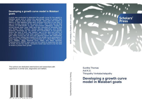 Developing a growth curve model in Malabari goats