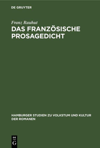 Das französische Prosagedicht