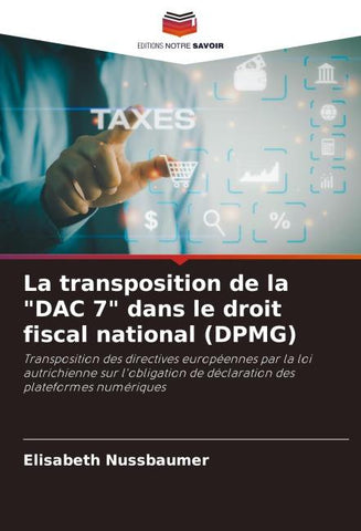 La transposition de la "DAC 7" dans le droit fiscal national (DPMG)