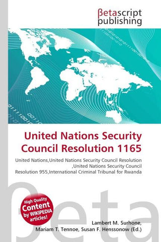 United Nations Security Council Resolution 1165