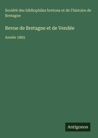 Revue de Bretagne et de Vendée