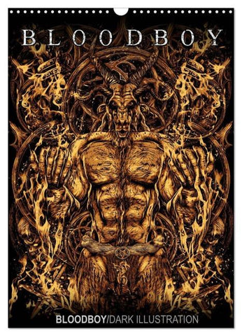 BLOODBOY/DARK ILLUSTRATION (Wandkalender 2026 DIN A3 hoch), CALVENDO Monatskalender