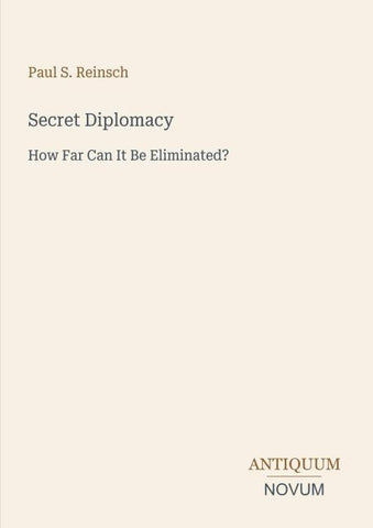 Secret Diplomacy