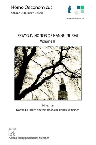 Essays in Honor of Hannu Nurmi, Vol.II