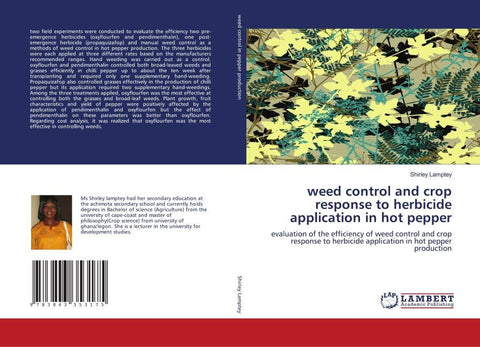 weed control and crop response to herbicide application in hot pepper