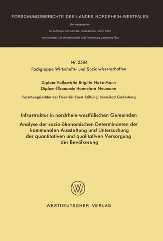 Infrastruktur in nordrhein-westfälischen Gemeinden