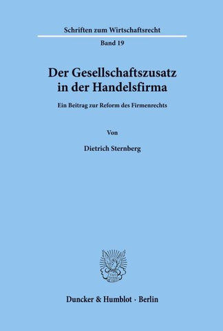 Der Gesellschaftszusatz in der Handelsfirma.