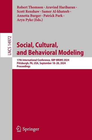 Social, Cultural, and Behavioral Modeling