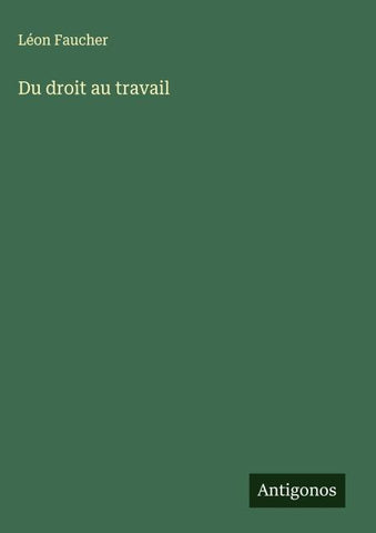 Du droit au travail