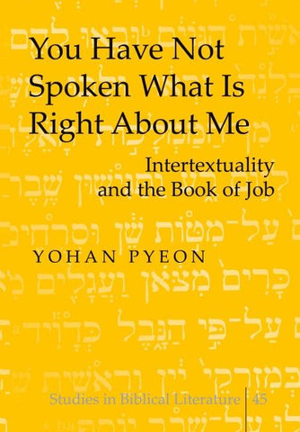 You Have Not Spoken What Is Right About Me