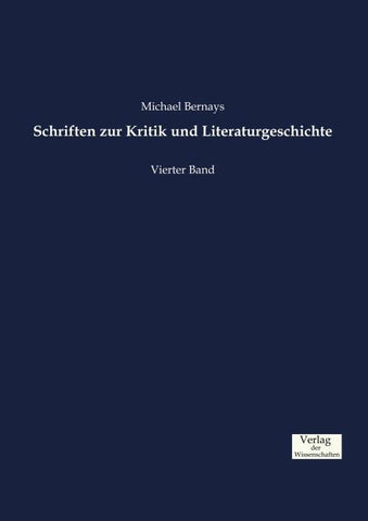 Schriften zur Kritik und Literaturgeschichte