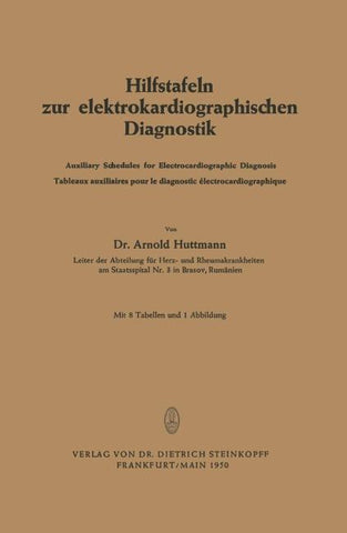 Hilfstafeln zur elektrokardiographischen Diagnostik