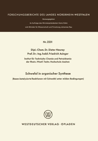 Schwefel in organischer Synthese