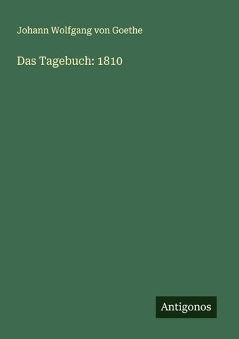 Das Tagebuch: 1810