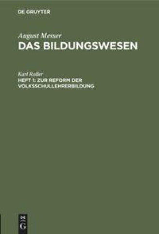 Zur Reform der Volksschullehrerbildung