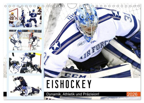 Eishockey. Dynamik, Athletik und Präzision! (Wandkalender 2026 DIN A4 quer), CALVENDO Monatskalender