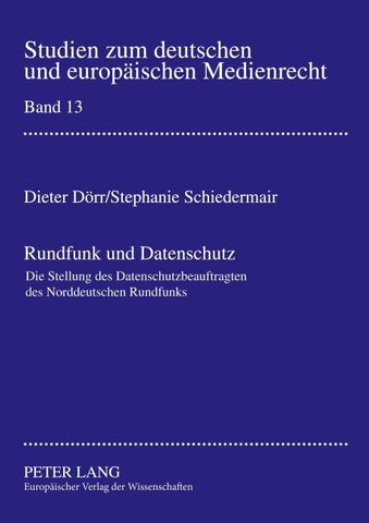 Rundfunk und Datenschutz