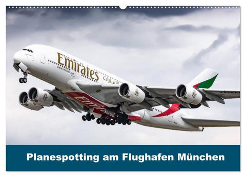 Planespotting am Flughafen München (Wandkalender 2026 DIN A2 quer), CALVENDO Monatskalender