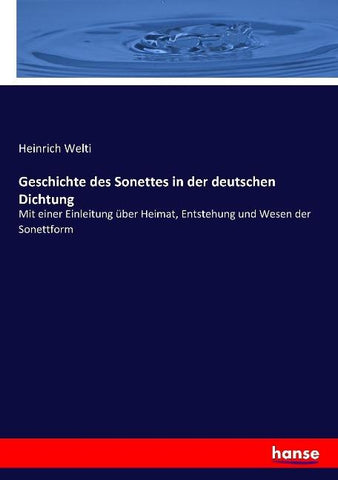 Geschichte des Sonettes in der deutschen Dichtung