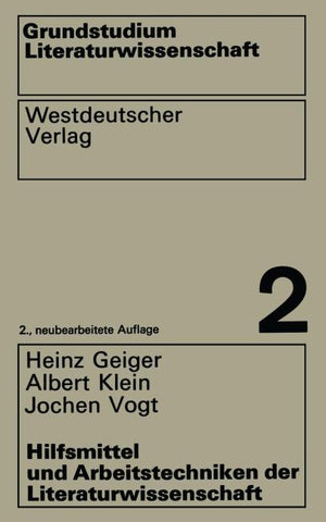 Hilfsmittel und Arbeitstechniken der Literaturwissenschaft