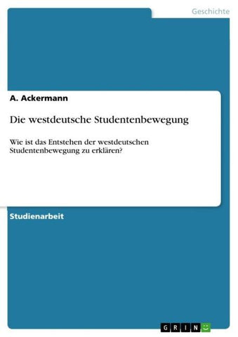 Die westdeutsche Studentenbewegung