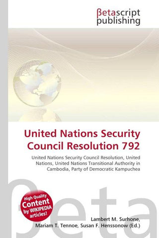 United Nations Security Council Resolution 792