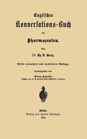 Englisches Konversations-Buch für Pharmazeuten