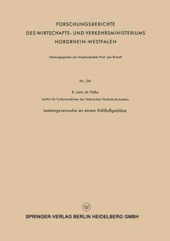 Leistungsversuche an einem Kühlluftgebläse