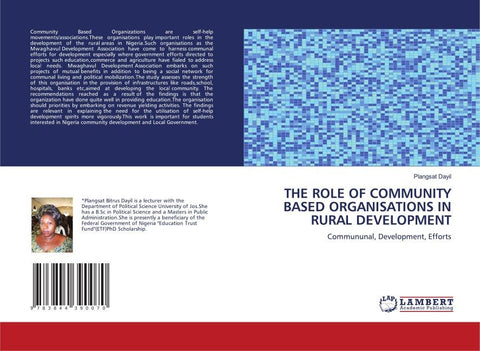 THE ROLE OF COMMUNITY BASED ORGANISATIONS IN RURAL DEVELOPMENT