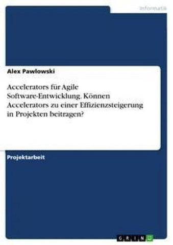 Accelerators für Agile Software-Entwicklung. Können Accelerators zu einer Effizienzsteigerung in Projekten beitragen?