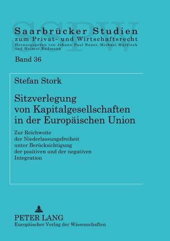 Sitzverlegung von Kapitalgesellschaften in der Europäischen Union