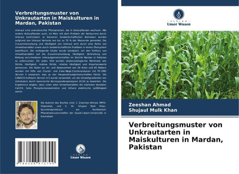 Verbreitungsmuster von Unkrautarten in Maiskulturen in Mardan, Pakistan