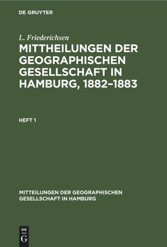 Mittheilungen der Geographischen Gesellschaft in Hamburg, 1882–1883
