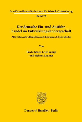 Der deutsche Ein- und Ausfuhrhandel im Entwicklungsländergeschäft.