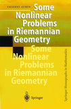 Some Nonlinear Problems in Riemannian Geometry