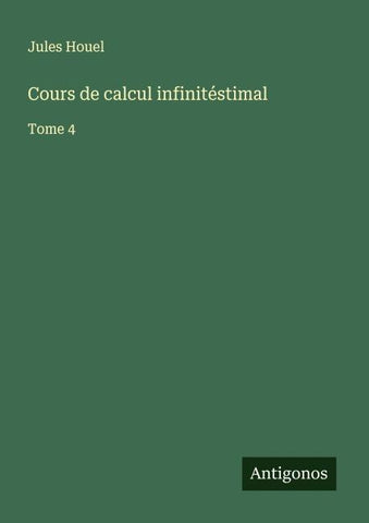 Cours de calcul infinitéstimal